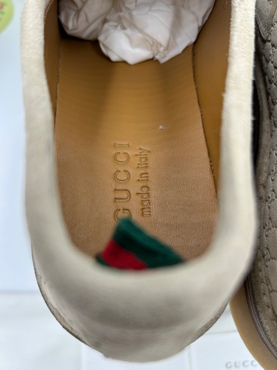 Men’s Gucci Suede Web Loafers.  Size 11/fits 11.5 US. Made in Italy. main image 12